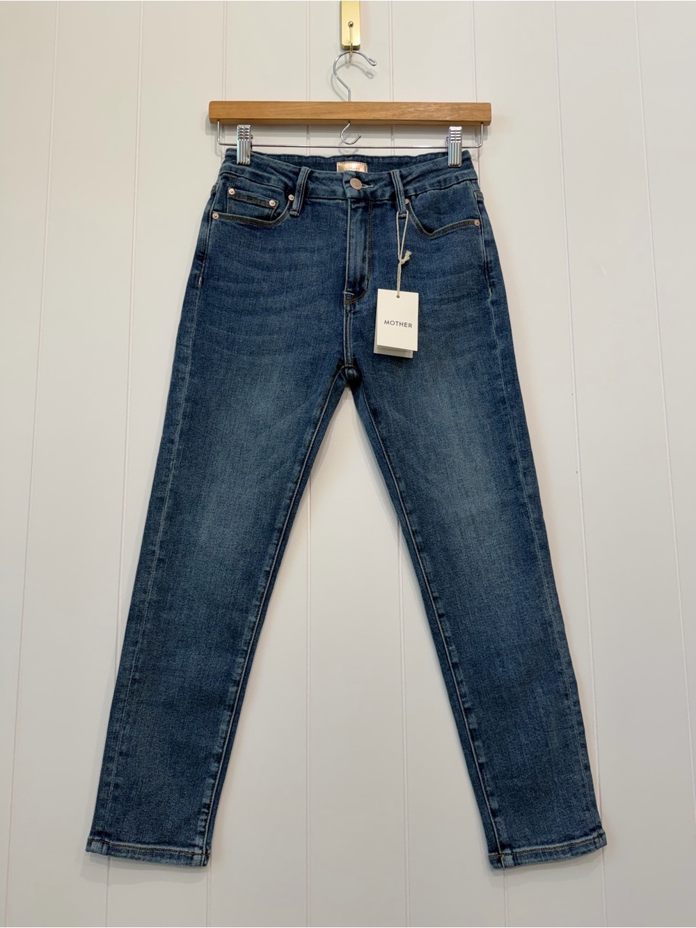 NWT MOTHER Denim The Looker Ankle Fray in Girl Crush High Rise Women’s Size 28
